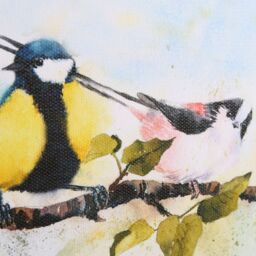 Laura Ashley Covey Birds Multicolour Canvas Art (H)30Cm X (W)60Cm - thumbnail 2