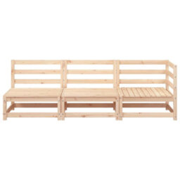 Berkfield Garden Sofa 3-Seater Solid Wood Pine - thumbnail 4