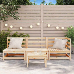 Berkfield Garden Sofa 3-Seater Solid Wood Pine - thumbnail 3