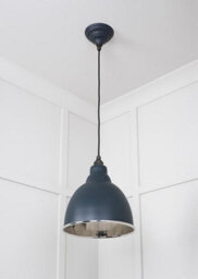 From the Anvil Hammered Nickel Brindley Pendant In Soot - thumbnail 5