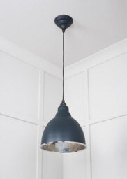 From the Anvil Hammered Nickel Brindley Pendant In Soot - thumbnail 4