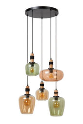 Lucide Ilona 5 Light Glass Cluster Ceiling Pendant 650 mm - thumbnail 2