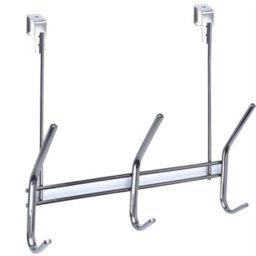 Keypak Over The Door Hook Rack - 3 Black Nickel Double Hooks - 29Cm Wide For Hanging Storage For Coats, Towels, Scarves, Bags - thumbnail 1