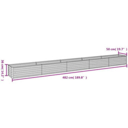 Walplus Garden Raised Bed 482X50X36 Cm Corten Steel - thumbnail 7