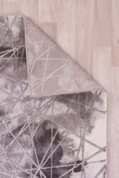 Grey Modern Easy To Clean Abstract Rug For Living Room, Bedroom - 80Cm X 150Cm - thumbnail 7