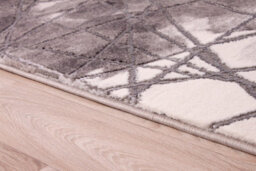 Grey Modern Easy To Clean Abstract Rug For Living Room, Bedroom - 80Cm X 150Cm - thumbnail 4