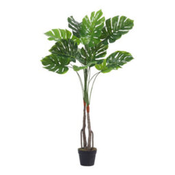 Thehotsale 120Cm H Artificial Palm Plants In Pot Fake Plants Tropical Palm Tree Potted Monstera Plant Tree For Indoor Decoration - thumbnail 4