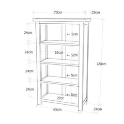 Cabinet Bits Padua Lacquered Bookcase 120X70X25Cm - thumbnail 7