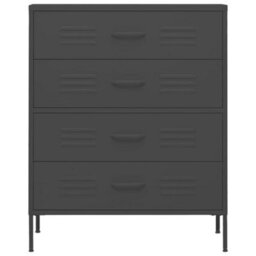 Vidaxl Chest Of Drawers Anthracite 80X35X101.5 Cm Steel Chests Of Drawers - thumbnail 3