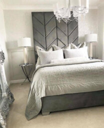 Stratus Interiors Buckingham Tall Panel Bed Frame - Add Professional Assembly & Delivery- Small Double - Gas Lift Ottoman Storage Type - thumbnail 3