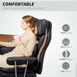 Office Chair, High Back Leathaire Desk Chair For Home, Black - thumbnail 6