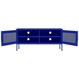 Berkfield Tv Cabinet Navy Blue 105X35X50 Cm Steel - thumbnail 6