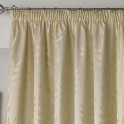 Luxury Living Tivoli Pencil Pleat Taped Top Curtains Cream - thumbnail 4