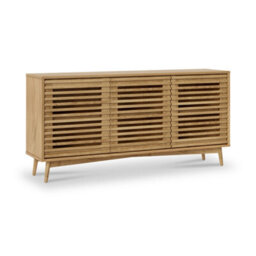 Kari Light Oak 3 Door Large Sideboard Cabinet - By Roseland Furniture