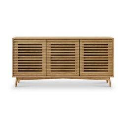 Kari Light Oak 3 Door Large Sideboard Cabinet - By Roseland Furniture - thumbnail 3