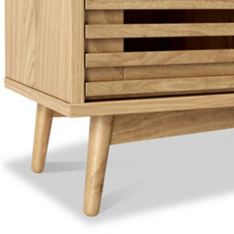 Kari Light Oak 3 Door Large Sideboard Cabinet - By Roseland Furniture - thumbnail 6