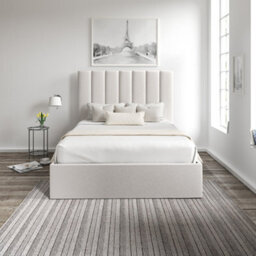 Amalfi Arran Natural Upholstered King Size Ottoman Bed - thumbnail 2
