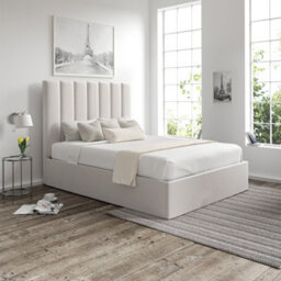Amalfi Arran Natural Upholstered King Size Ottoman Bed