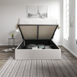 Amalfi Arran Natural Upholstered King Size Ottoman Bed - thumbnail 4