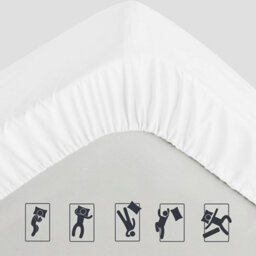 Pamposh Double Fitted Sheet Durable Elastic Fitted Bed Sheets Double Fade Resistant Ultrasoft Luxury Fitted Sheet - thumbnail 5