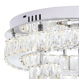 Living And Home 30W Modern Crystal Ring Ceiling Light With Remote Control, Adjustable Brightness And Colour Temperature - thumbnail 7