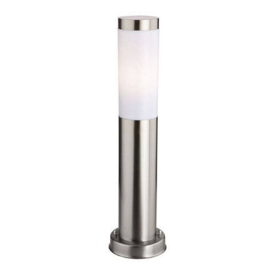 Luminosa Lighting Luminosa Plaza 1 Light Small Bollard Post Stainless Steel Ip44, E27