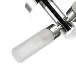 Happy Homewares Modern Chrome Ip44 Rated Bathroom Ceiling Light With Tubular Glass Shades - thumbnail 3