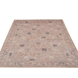 Loomed Kukoon Flatwoven Cream Machine Washable Soft Neutral Area Rug Bordered Vintage - 300 X 80Cm - thumbnail 4