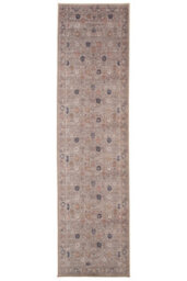 Loomed Kukoon Flatwoven Cream Machine Washable Soft Neutral Area Rug Bordered Vintage - 300 X 80Cm - thumbnail 5