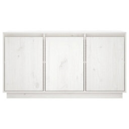 Berkfield Sideboard White 111X34X60 Cm Solid Wood Pine - thumbnail 3