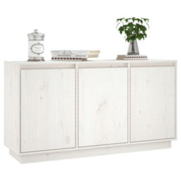 Berkfield Sideboard White 111X34X60 Cm Solid Wood Pine - thumbnail 8