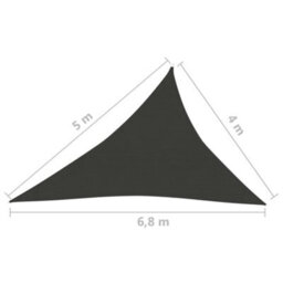 Berkfield Sunshade Sail 160 G/m2 Black 4X5X6.8 M Hdpe - thumbnail 6