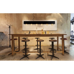 Lucide Surtus Industrial Bar Pendant Light - 6Xe27 - Black - thumbnail 5