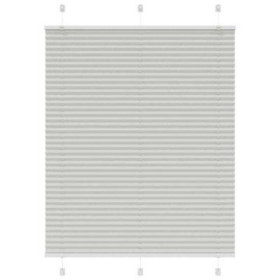 Berkfield Pleated Blind Light Grey 105X100 Cm Fabric Width 104.4 Cm Polyester - image 1