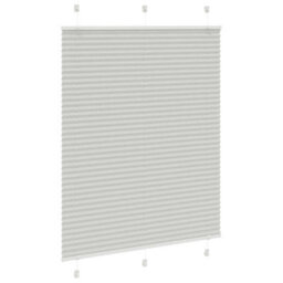 Berkfield Pleated Blind Light Grey 105X100 Cm Fabric Width 104.4 Cm Polyester - thumbnail 3