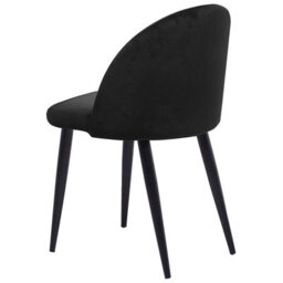 Beliani Set Of 2 Dining Chairs Visalia Velvet Black - thumbnail 7