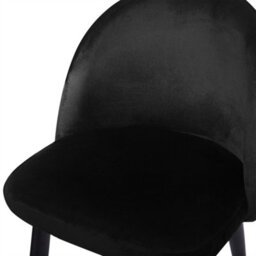 Beliani Set Of 2 Dining Chairs Visalia Velvet Black - thumbnail 8