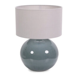 Valuelights Bosco Eucalyptus Ceramic Table Lamp With Grey Drum Shade - Led Bulb Included - thumbnail 2
