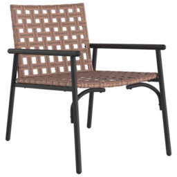 Berkfield Garden Dining Set 4 Pcs Brown Poly Rattan - thumbnail 5