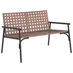 Berkfield Garden Dining Set 4 Pcs Brown Poly Rattan - thumbnail 4