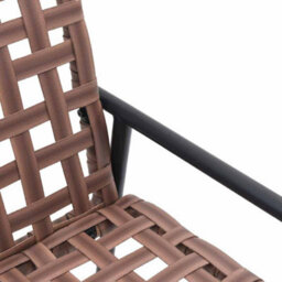 Berkfield Garden Dining Set 4 Pcs Brown Poly Rattan - thumbnail 7