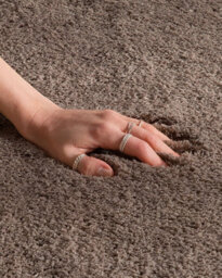 Beliani Shaggygy Rug Evren Light Brown 200 X 200 Cm - thumbnail 4