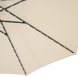MonsterShop Led Tilt Parasol 2.7M Cream Umbrella With Base Garden Patio Sun Solar Lights - thumbnail 8