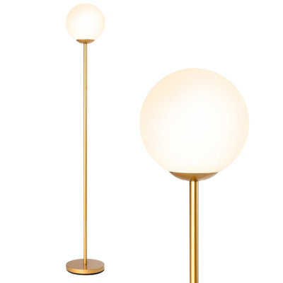 Costway Globe Floor Lamp Modern Freestanding Lamp Standing Light With Acrylic Lampshade - image 1