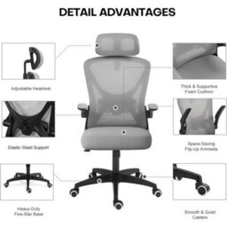 Mesh Swivel Chair With Ergonomic Design For Professionals - thumbnail 5