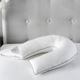 V Shape Duck Feather And Down Luxury Pillow 100% Cotton Cover - thumbnail 1