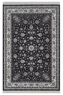 MiHOMEUK Minyatur Premium Quality V0375A Navy Abstract Modern Turkish Area Rug - 120 X 180 Cm - image 1