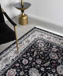 MiHOMEUK Minyatur Premium Quality V0375A Navy Abstract Modern Turkish Area Rug - 120 X 180 Cm - thumbnail 2