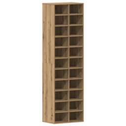 Vidaxl Shoe Cabinet Artisan Oak 54X34X183 Cm Engineered Wood - thumbnail 2