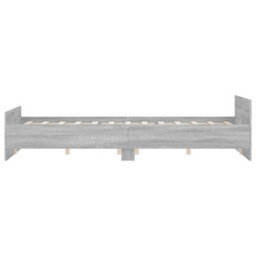 Berkfield Bed Frame With Headboard And Footboard Grey Sonoma 140X200 Cm - thumbnail 5